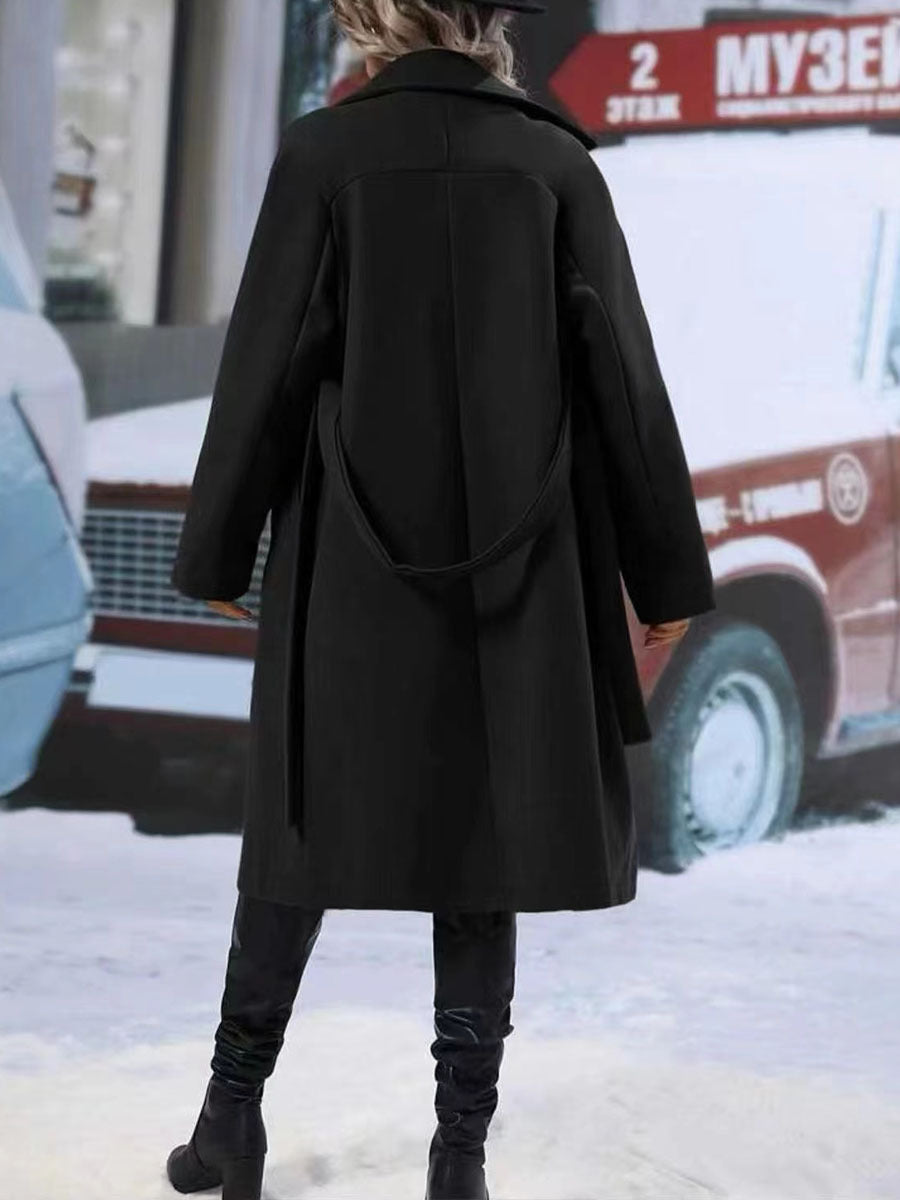 House of Luna | Classic Double-Breasted Trench Coat with Belt