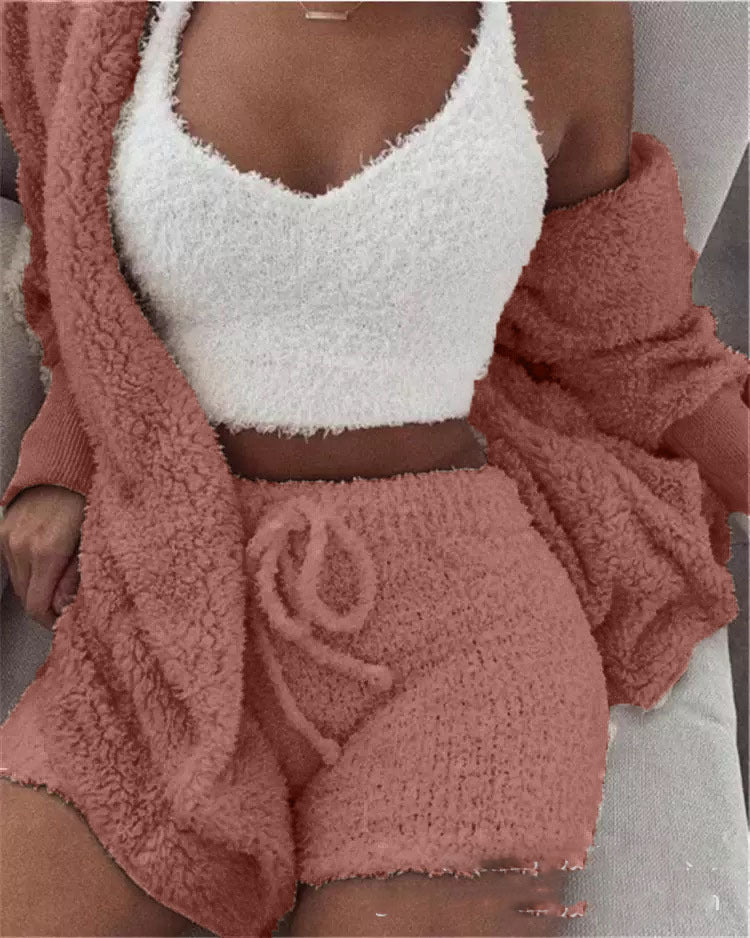House of Luna | 3-Piece Plush Loungewear Set