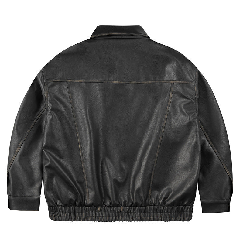 House of Luna | Revival Bomber Jacket – Vintage Faux Leather Streetwear