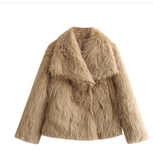 House of Luna | Luxe Plush Winter Coat – Thick Lapel Faux Fur Outwear