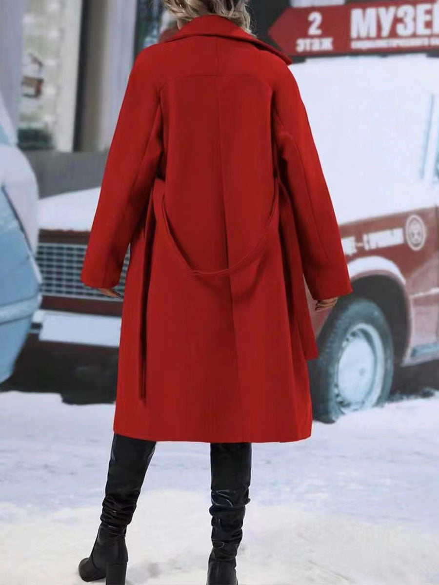 House of Luna | Classic Double-Breasted Trench Coat with Belt