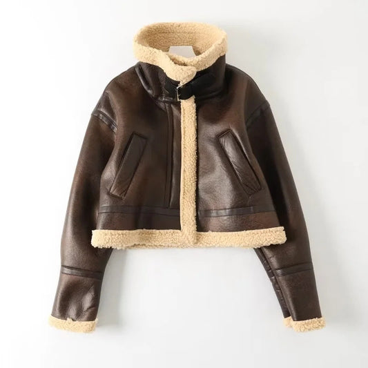 House of Luna | Ridge Shearling Trim Jacket