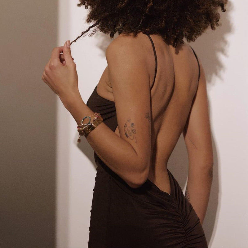 House of Luna | Halter Maxi Dress – Sleek Sleeveless Bodycon for Night Out or Dinner Dates