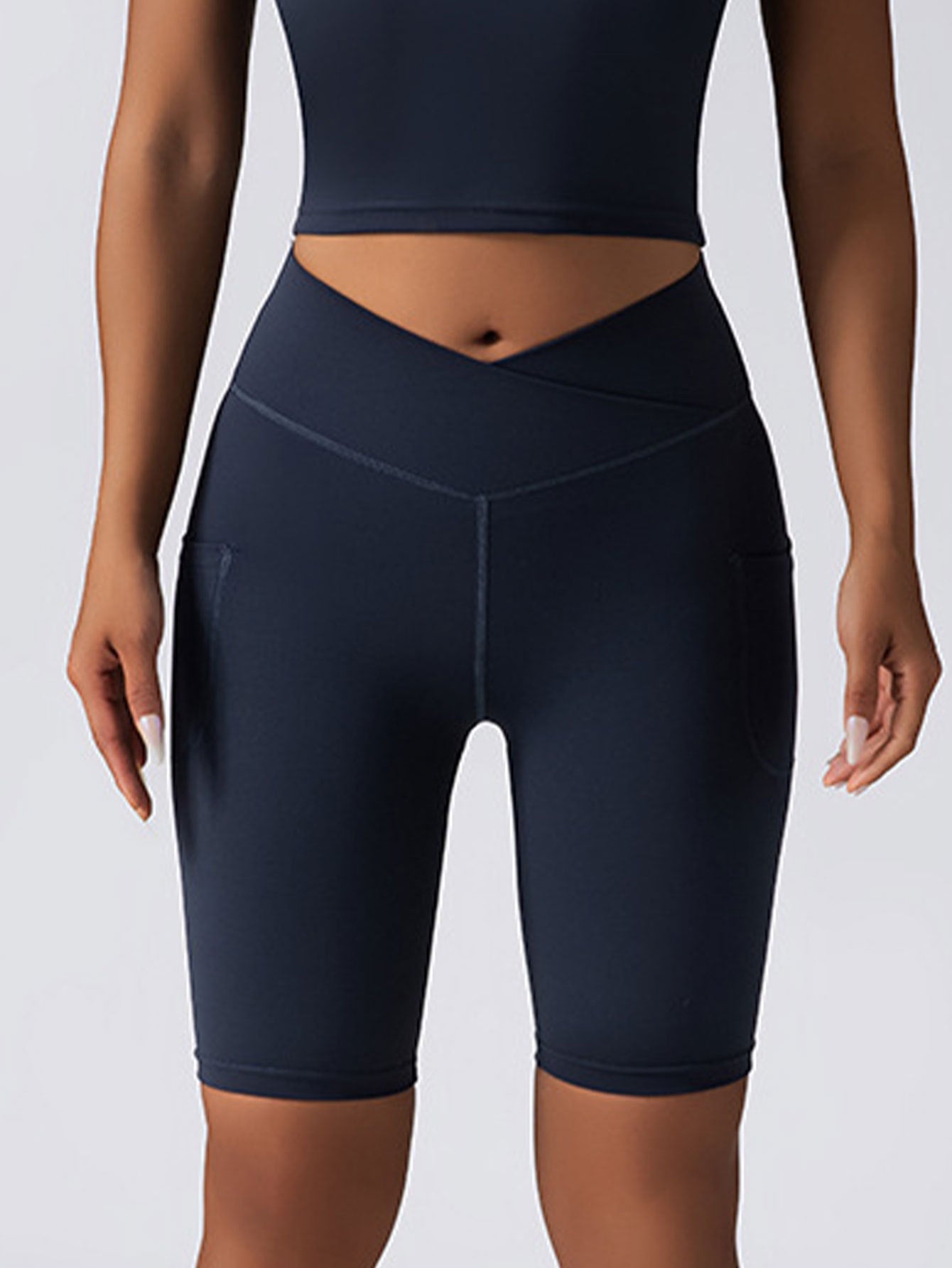 House of Luna | Seamless High-Waist Biker Shorts – Tummy Control with Pockets
