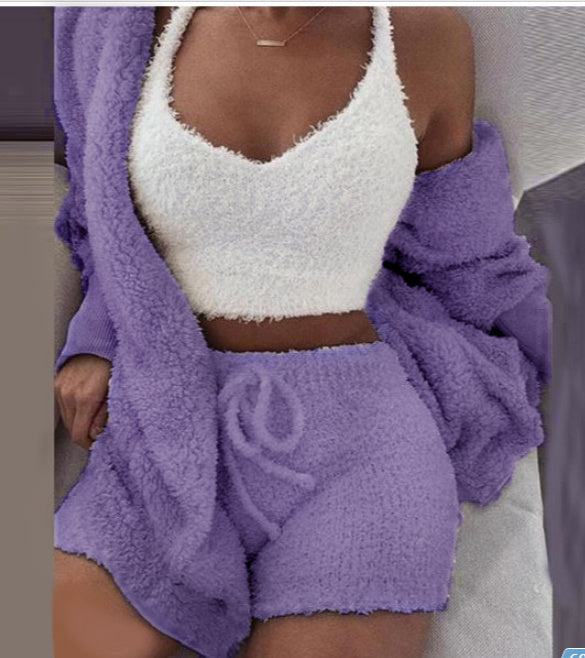 House of Luna | 3-Piece Plush Loungewear Set