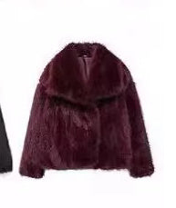 House of Luna | Luxe Plush Winter Coat – Thick Lapel Faux Fur Outwear