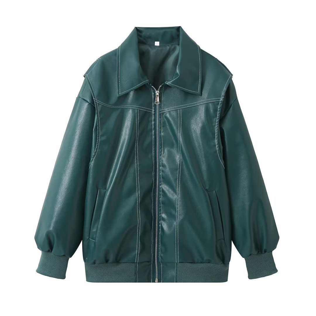 House of Luna | Faux Leather Oversized Jacket