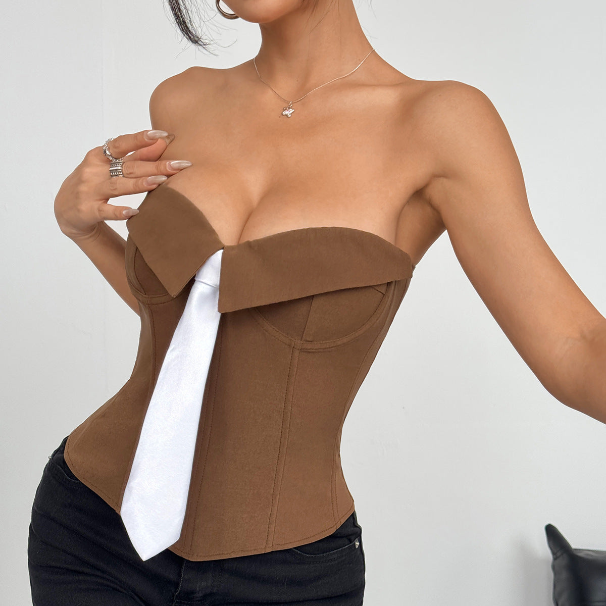 House of Luna | Corset Top – Y2K Strapless Sculpt