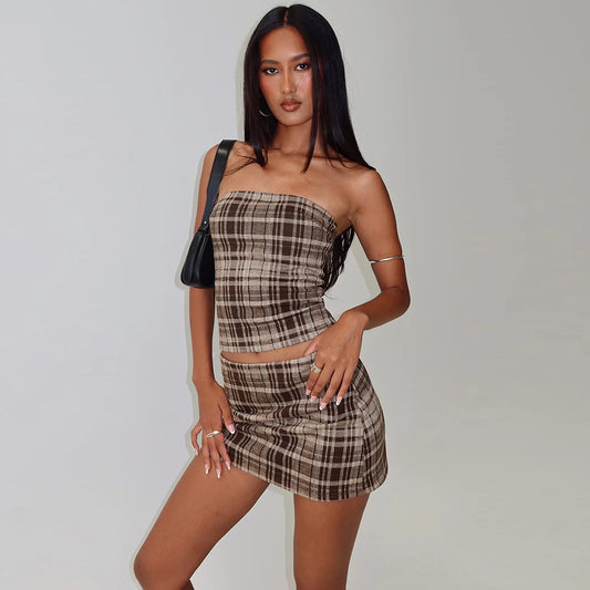 House of Luna | Clarity Plaid Two-Piece Set