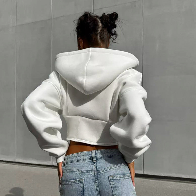 House of Luna | Luna Street Lace-Up Corset Hoodie – Zip-Up Cropped Streetwear Jacket