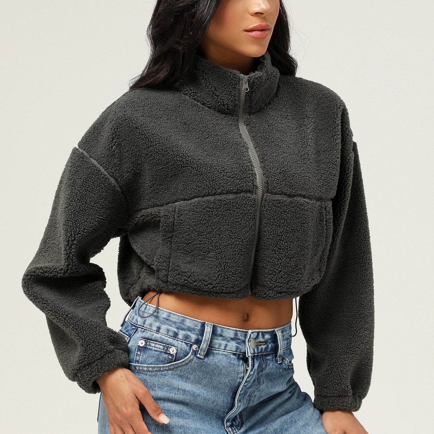 House of Luna | Fleece Crop Zip