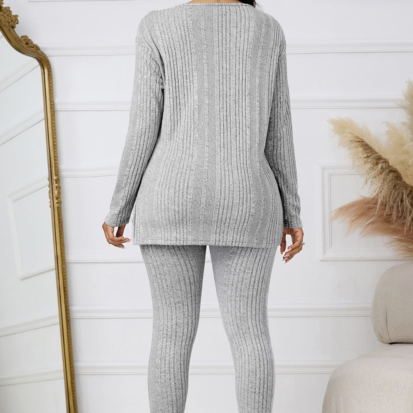 House of Luna | Slate Ribbed Set
