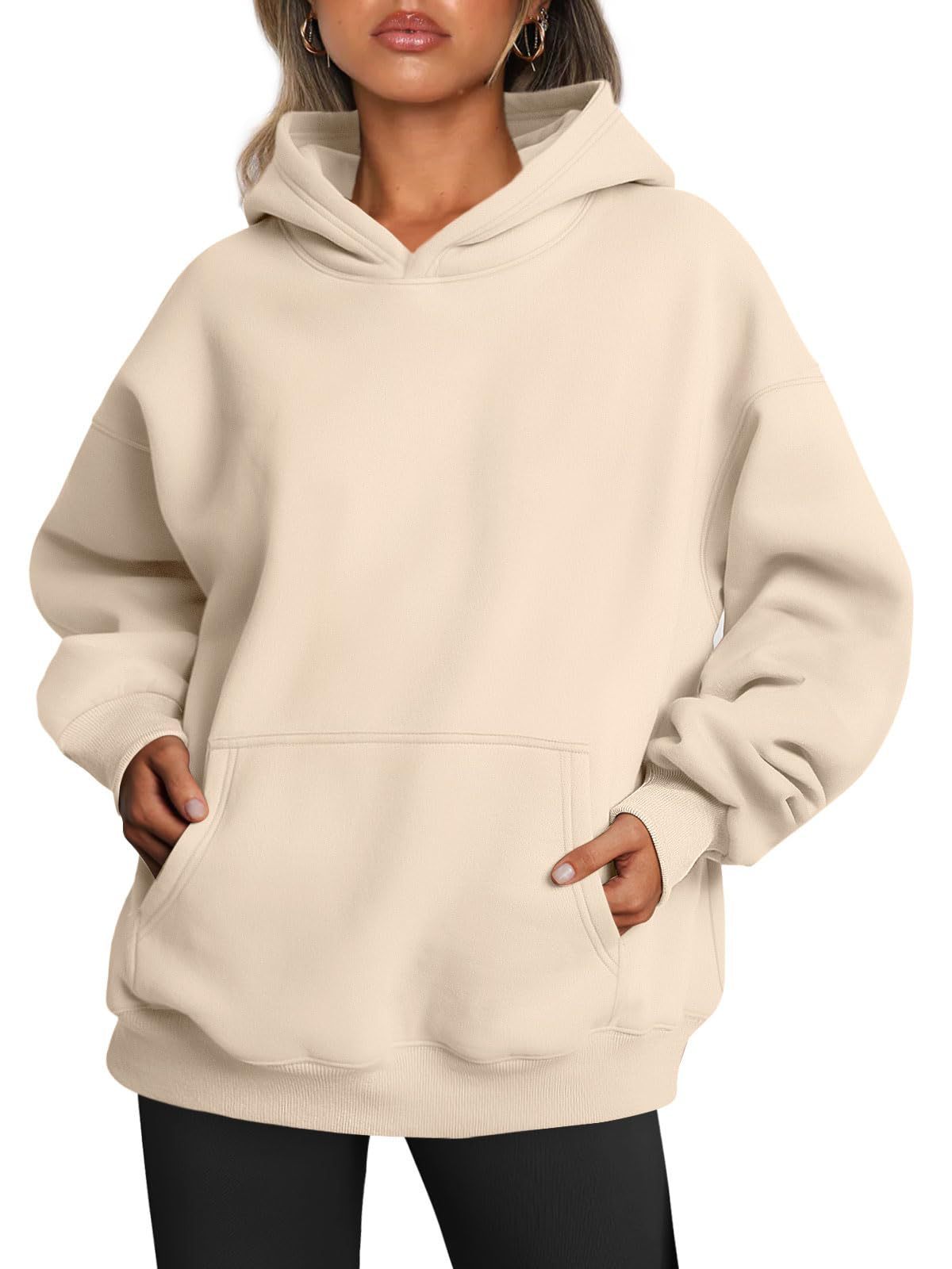 House of Luna | Oversized Fleece Hoodie – Cozy Pullover with Pocket for Fall & Winter
