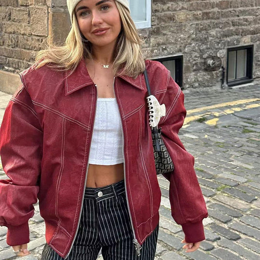 House of Luna | Faux Leather Oversized Jacket