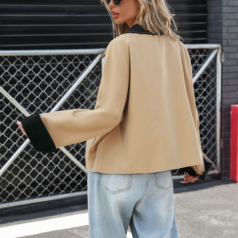 House of Luna | Two-Tone Cropped Coat
