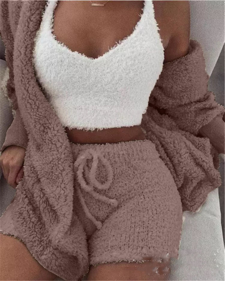 House of Luna | 3-Piece Plush Loungewear Set