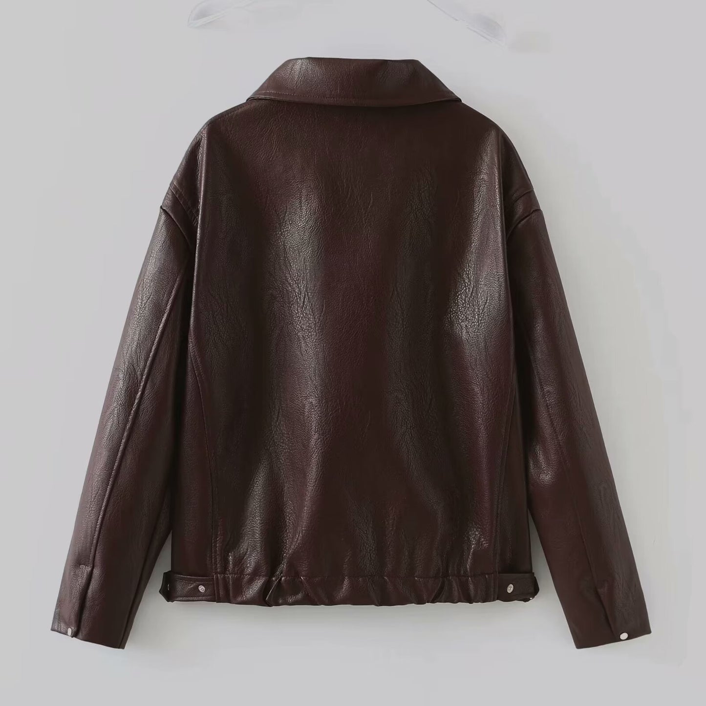 House of Luna | Zip-Up Faux Leather Jacket
