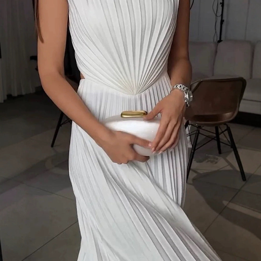House of Luna | Celeste Shell Pleated Gown
