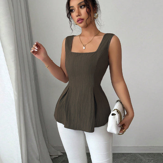 House of Luna | Pleated Peplum Tank