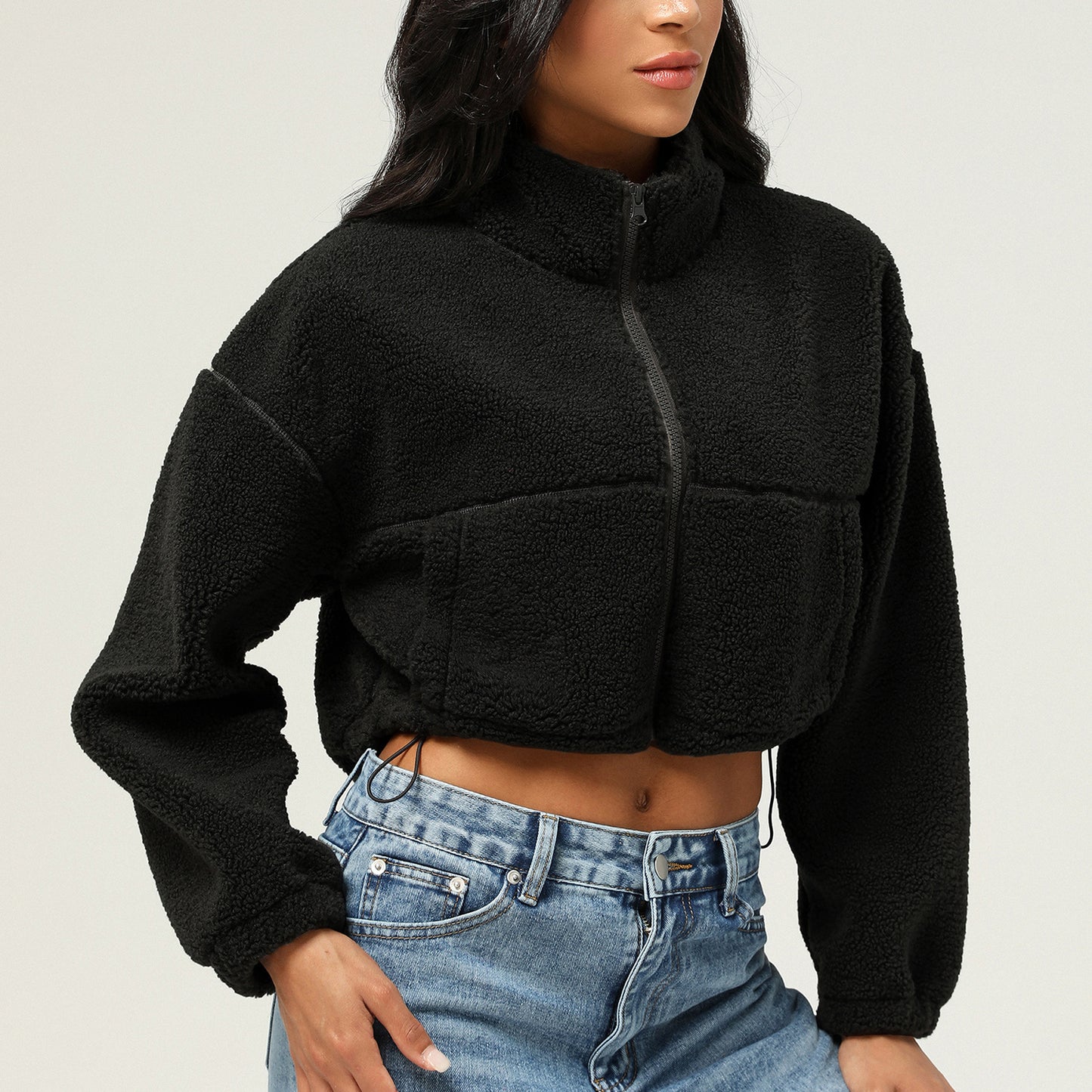 House of Luna | Fleece Crop Zip