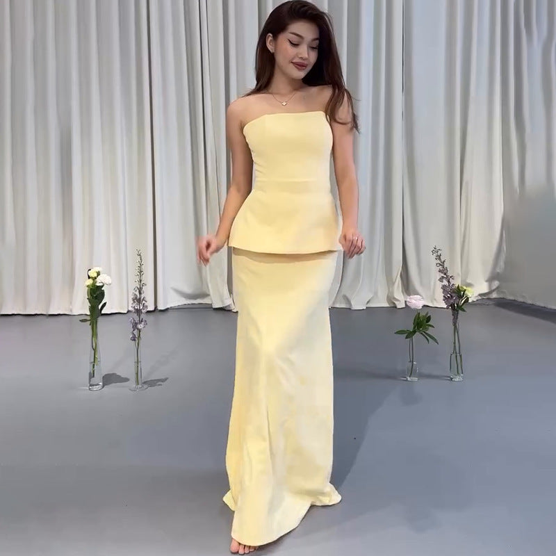 House of Luna | Selene Sculpt Set – Structured Top + Long Skirt