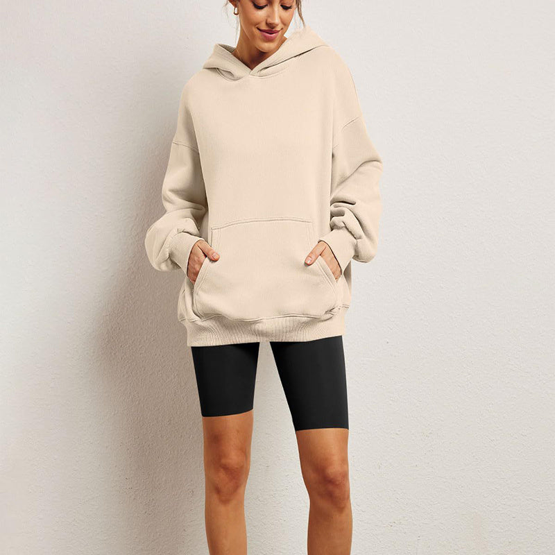 House of Luna | Oversized Fleece Hoodie – Cozy Pullover with Pocket for Fall & Winter