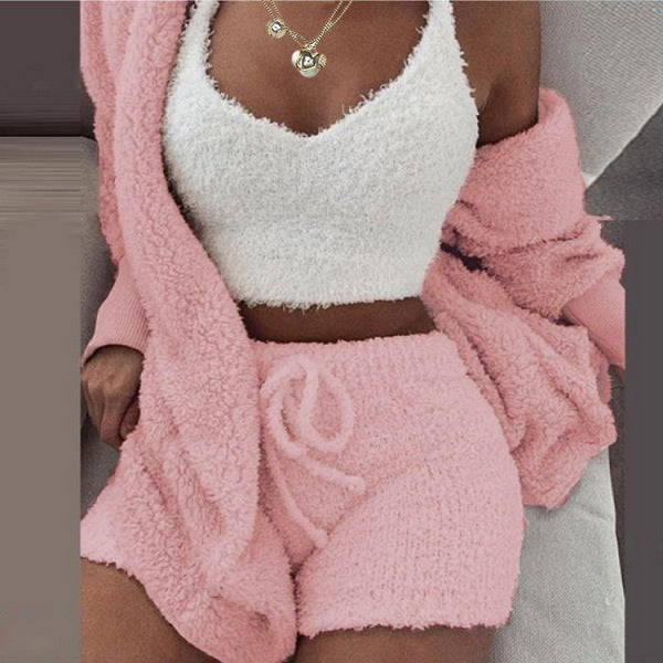 House of Luna | 3-Piece Plush Loungewear Set
