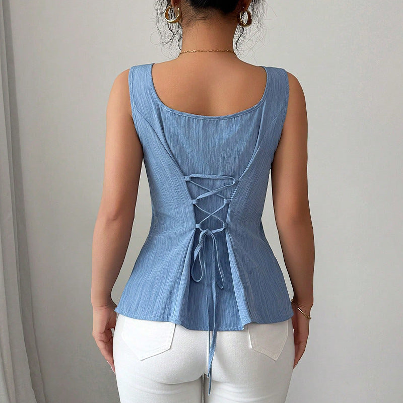 House of Luna | Pleated Peplum Tank
