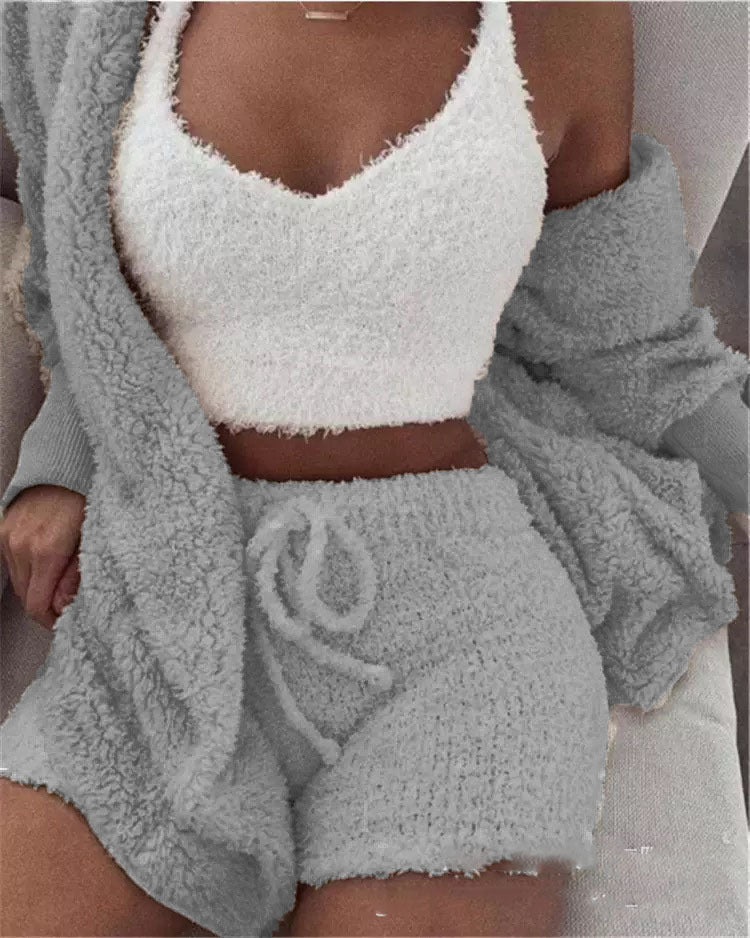 House of Luna | 3-Piece Plush Loungewear Set