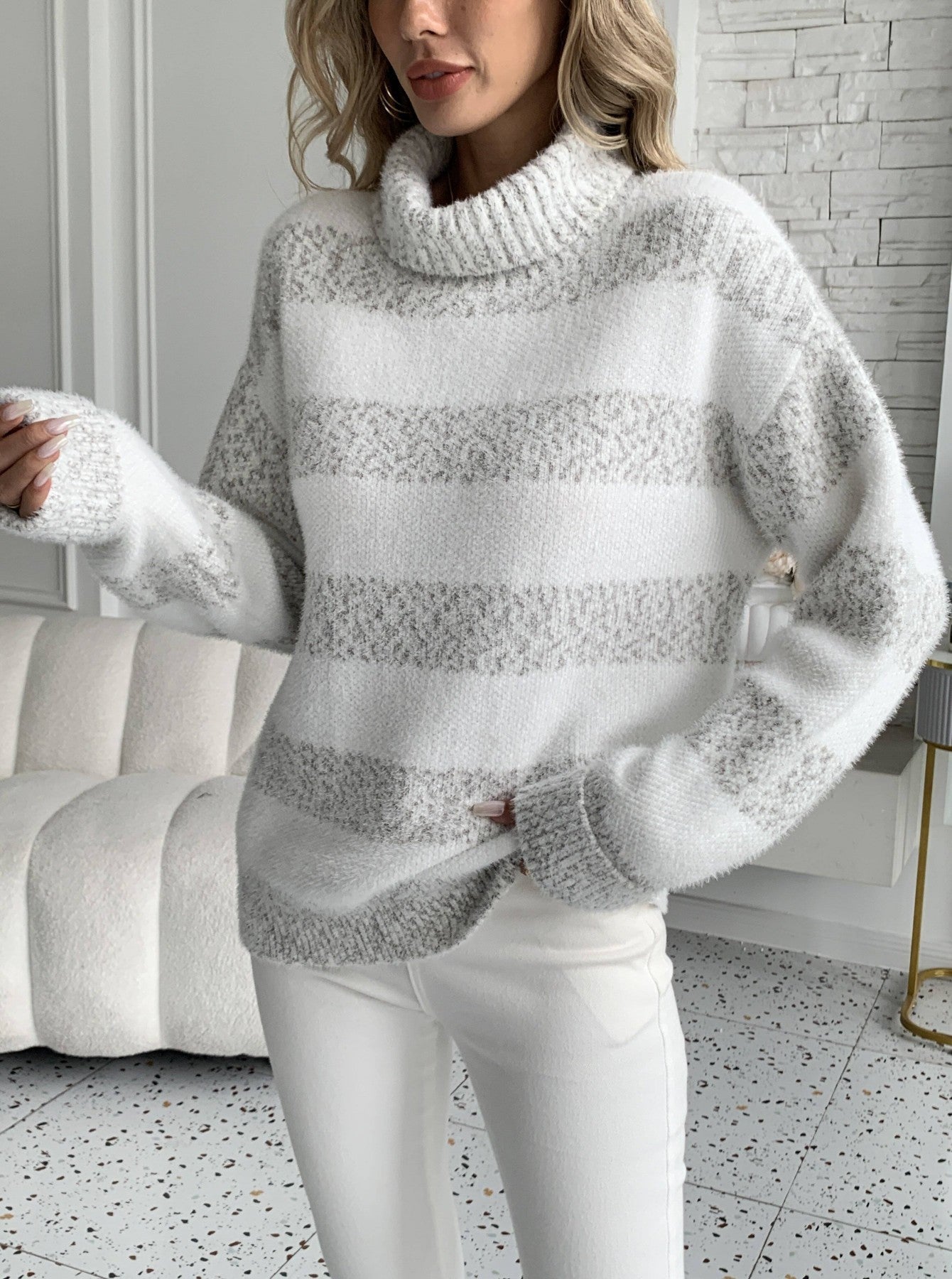 House of Luna | Whiteout Stripes Jumper