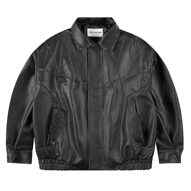 House of Luna | Revival Bomber Jacket – Vintage Faux Leather Streetwear
