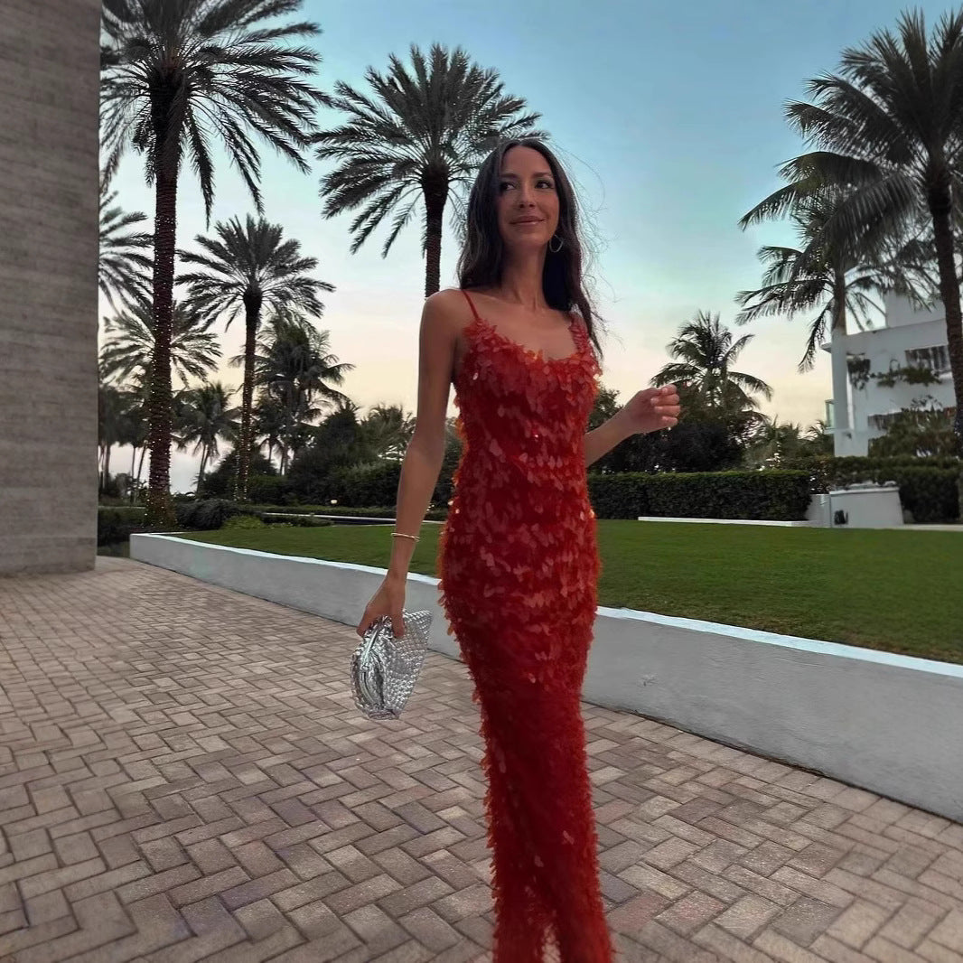 House of Luna | Siren Gown – Sequined & Backless