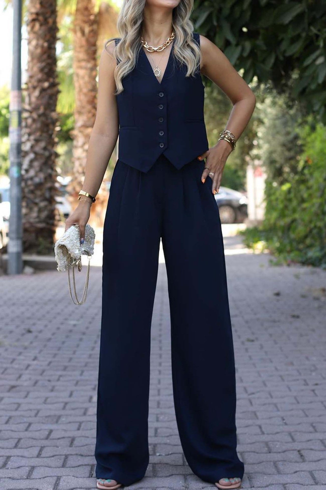 House of Luna | Midnight Muse Tailored Vest & Trouser Set