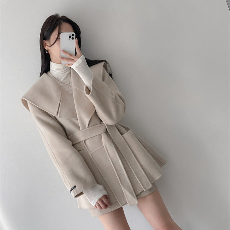 House of Luna | The Vienna Pleated Trench Mini Coat