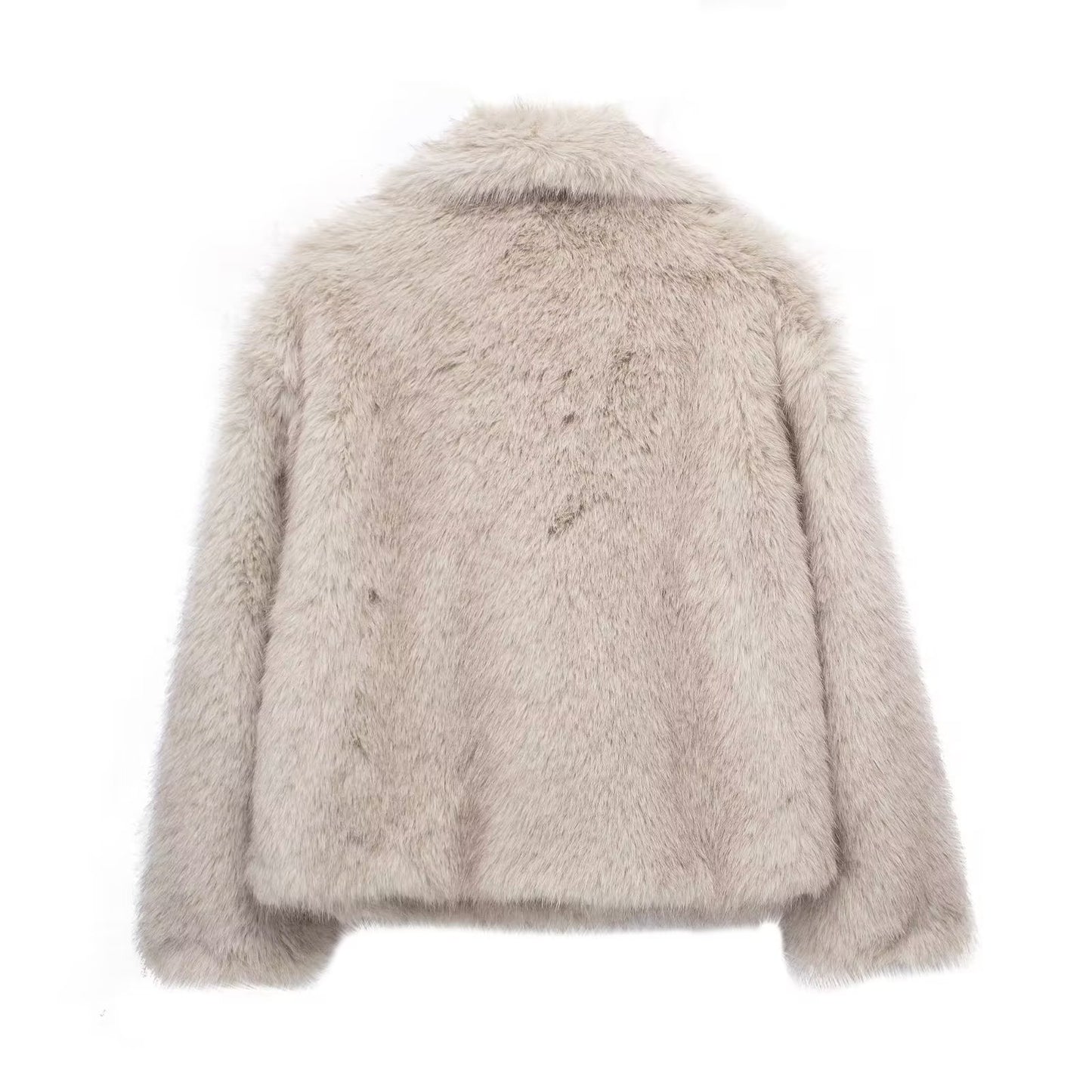 House of Luna | Luxe Plush Winter Coat – Thick Lapel Faux Fur Outwear