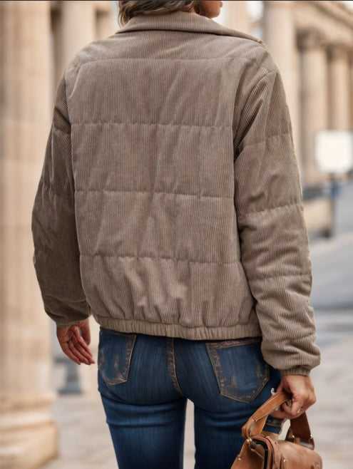 House of Luna | Haven Bomber – Fleece-Lined Fall Zip Jacket
