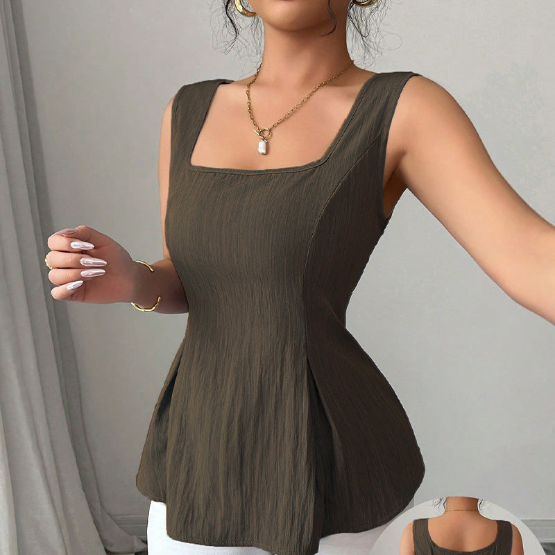 House of Luna | Pleated Peplum Tank