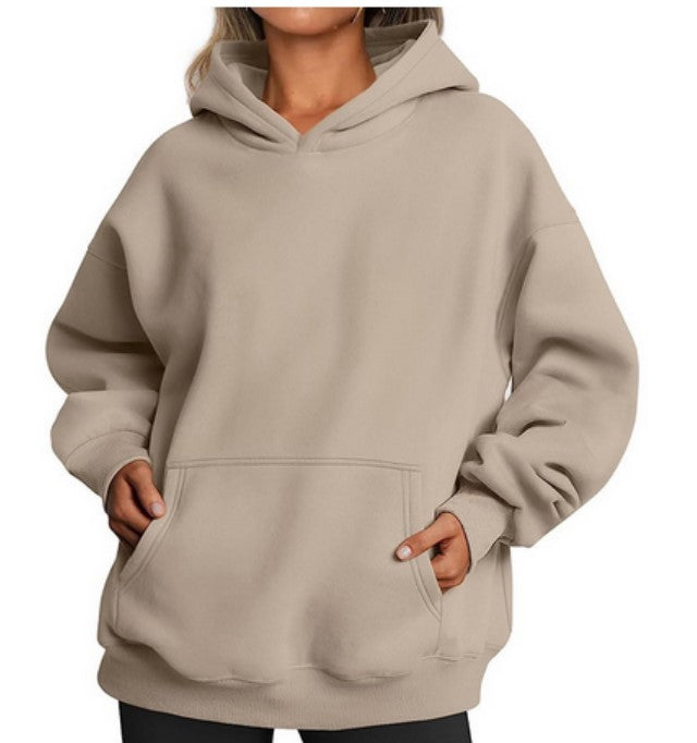 House of Luna | Oversized Fleece Hoodie – Cozy Pullover with Pocket for Fall & Winter