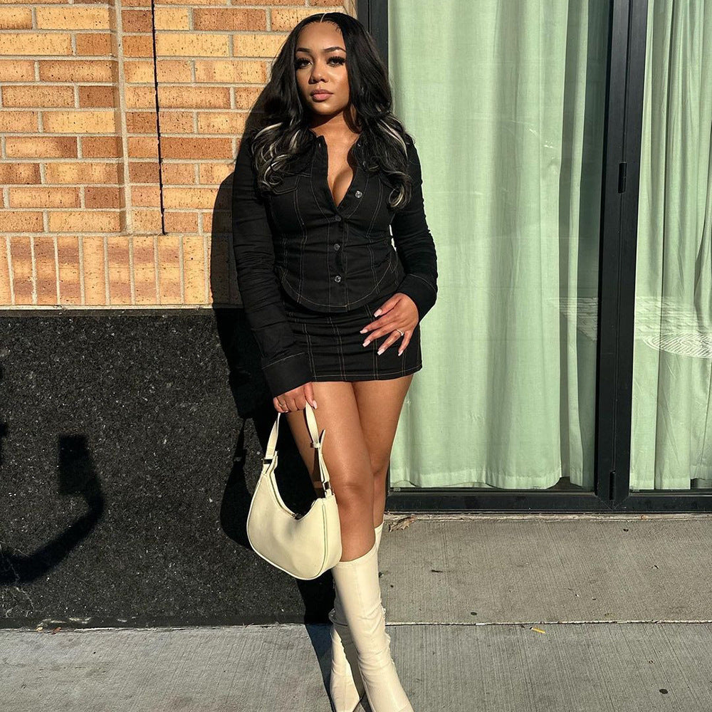 House of Luna | Bossed Up Button Dress