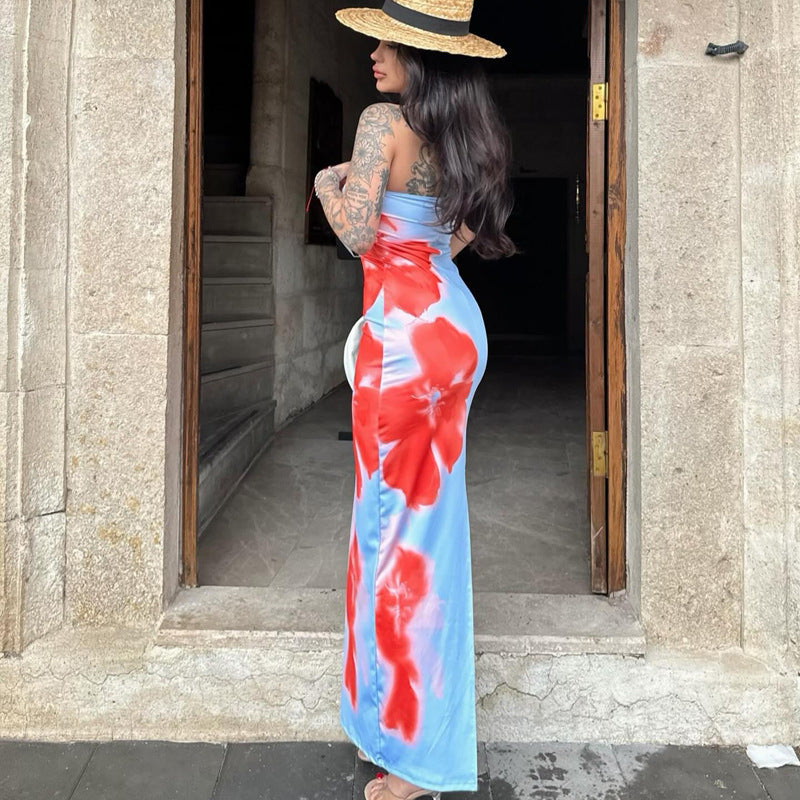 House of Luna | Seaside Bloom Bodycon Maxi