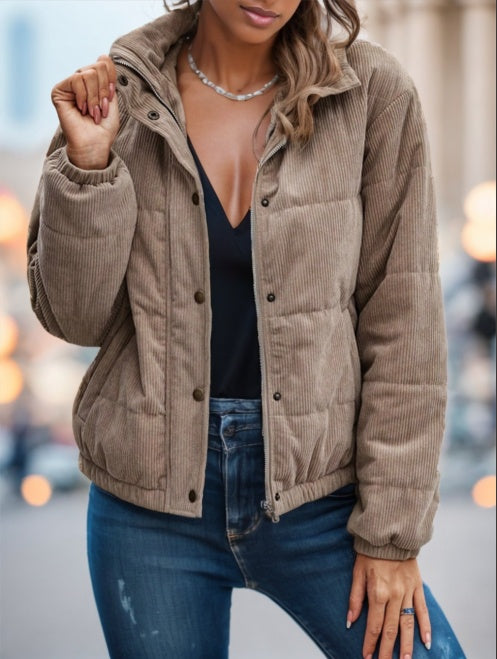 House of Luna | Haven Bomber – Fleece-Lined Fall Zip Jacket