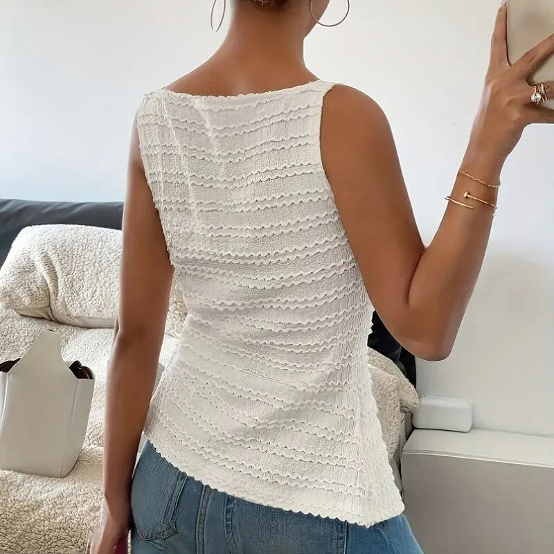 House of Luna | Ribbed Corset Tank – Y2K Button-Down Sculpt Top