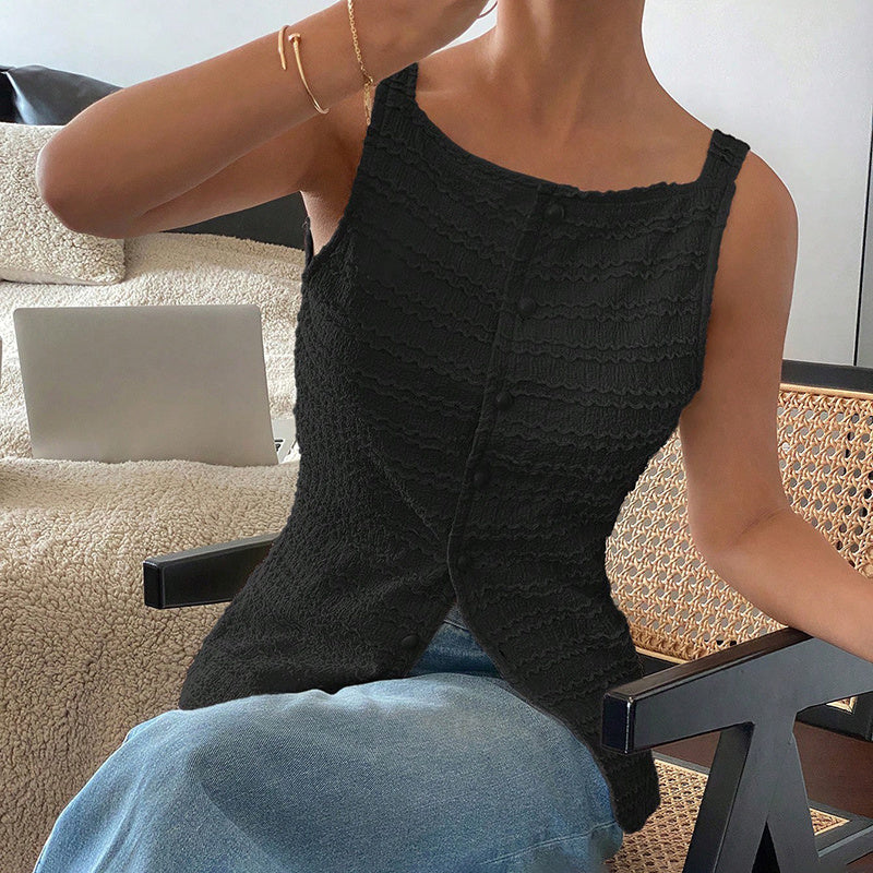 House of Luna | Ribbed Corset Tank – Y2K Button-Down Sculpt Top