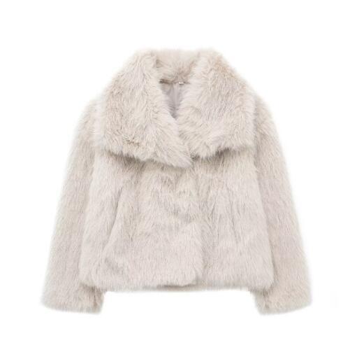 House of Luna | Luxe Plush Winter Coat – Thick Lapel Faux Fur Outwear