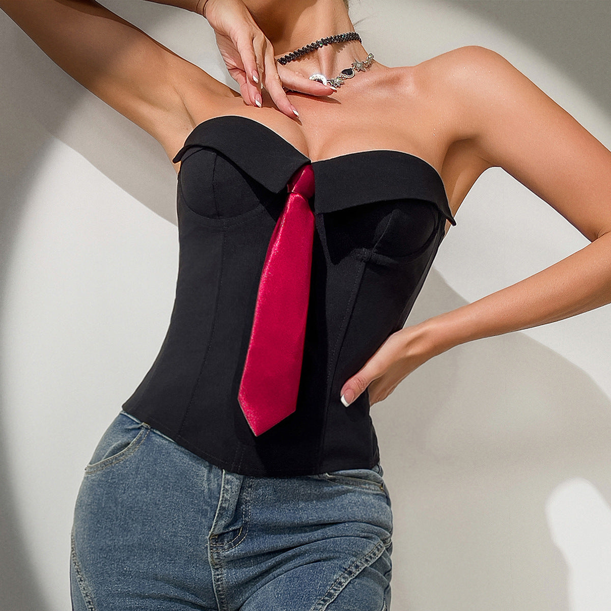 House of Luna | Corset Top – Y2K Strapless Sculpt