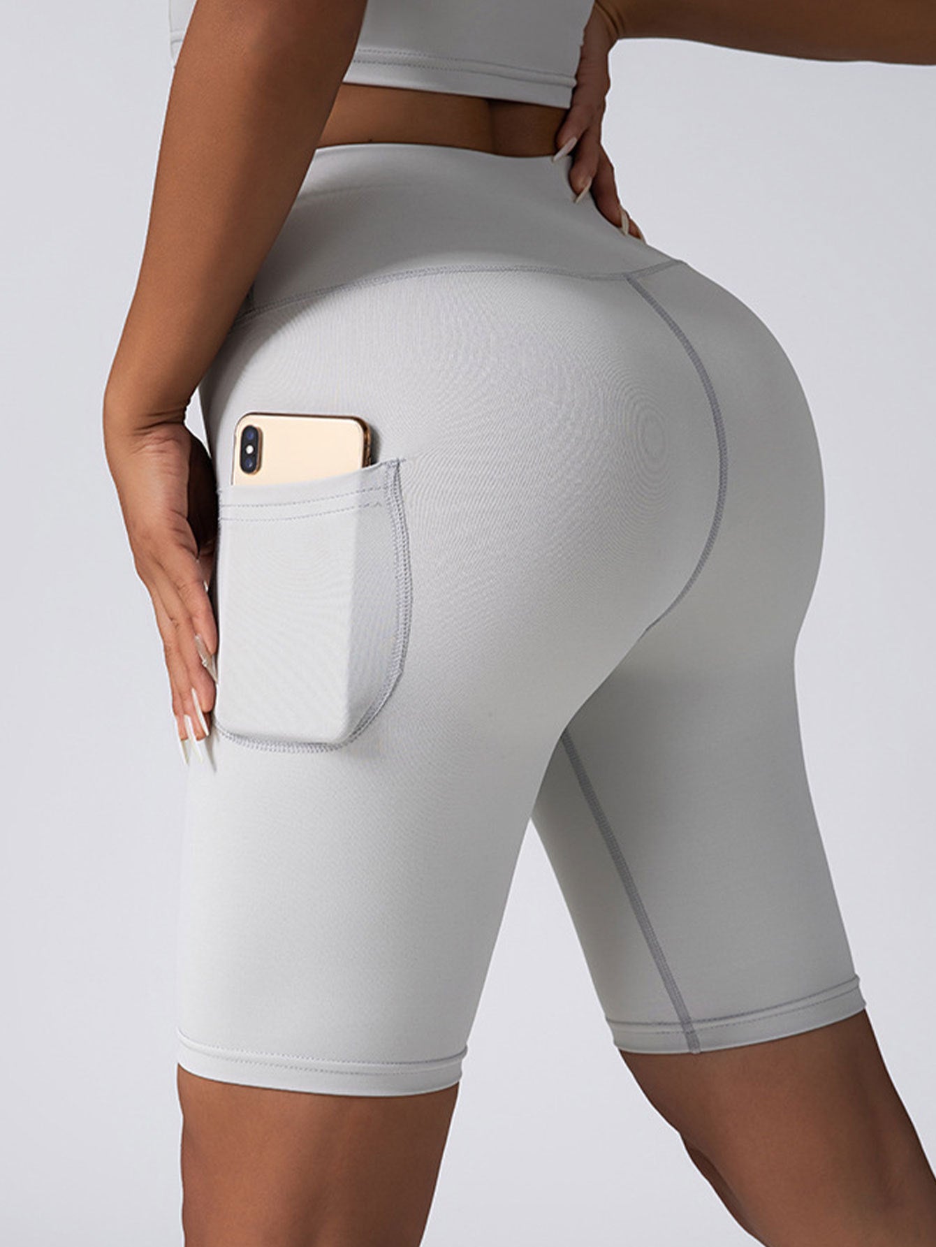 House of Luna | Seamless High-Waist Biker Shorts – Tummy Control with Pockets