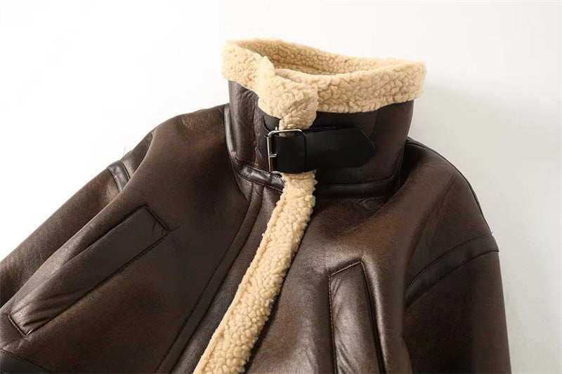 House of Luna | Ridge Shearling Trim Jacket