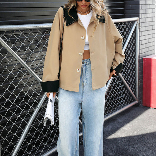 House of Luna | Two-Tone Cropped Coat
