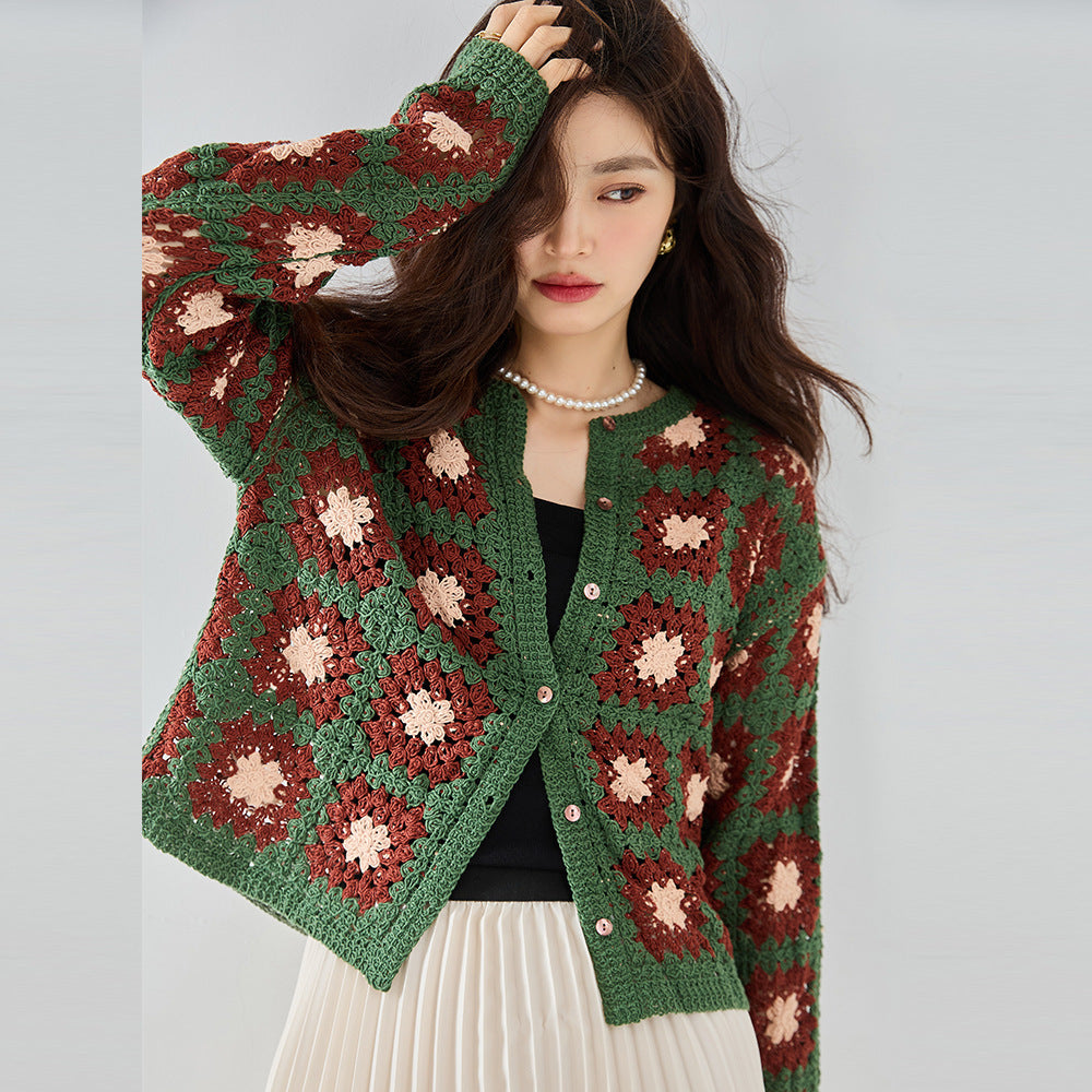 House of Luna | Harvest Bloom Crochet Cardigan