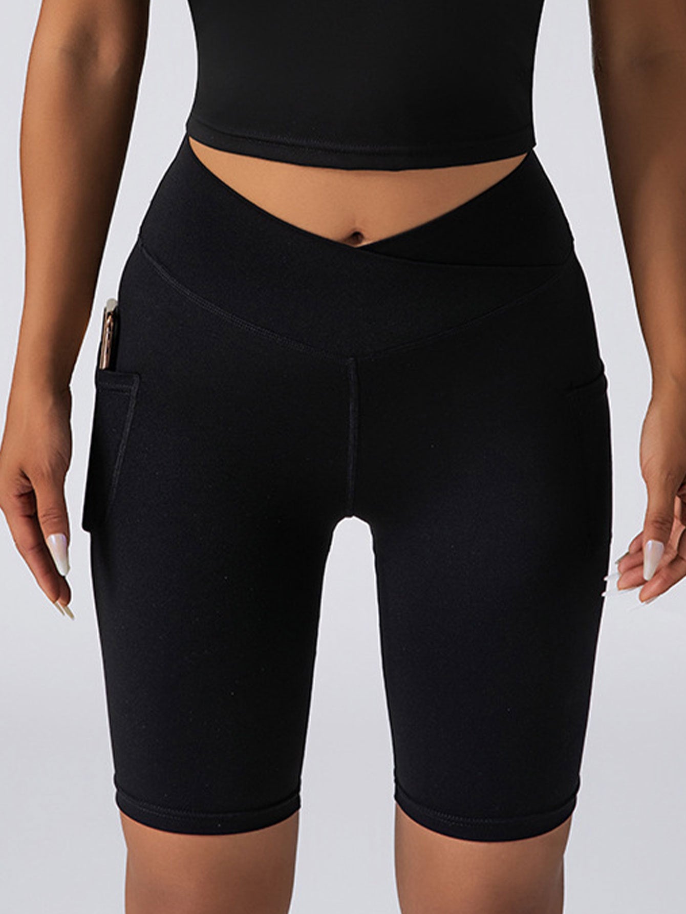 House of Luna | Seamless High-Waist Biker Shorts – Tummy Control with Pockets